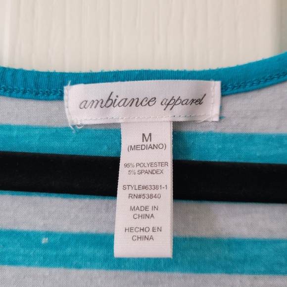 Ambiance Apparel Womens Size M Racerback Striped Tank Dress Hi-Lo Hem Sl… - Picture 7 of 7